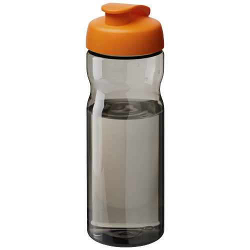 Bouteille sport personnalisée 650 ml H2O Active® Base Tritan™ Charbon et Orange